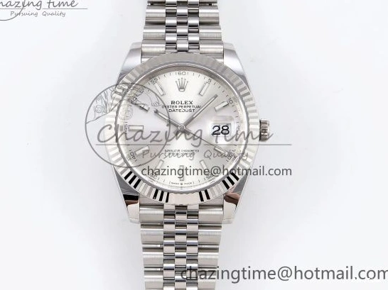 MiroTime 0331 Neat DateJust 41 126334 C+F 1:1 Best Edition 904L Steel Silver Dial on SS Jubilee Bracelet VR 1389